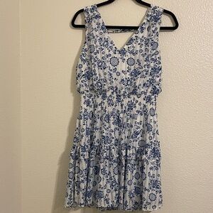 Floral Blue and White Women's Dress